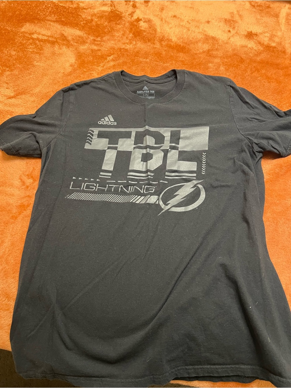 adidas Black Short-Sleeve TPL Lightning Graphic Tee